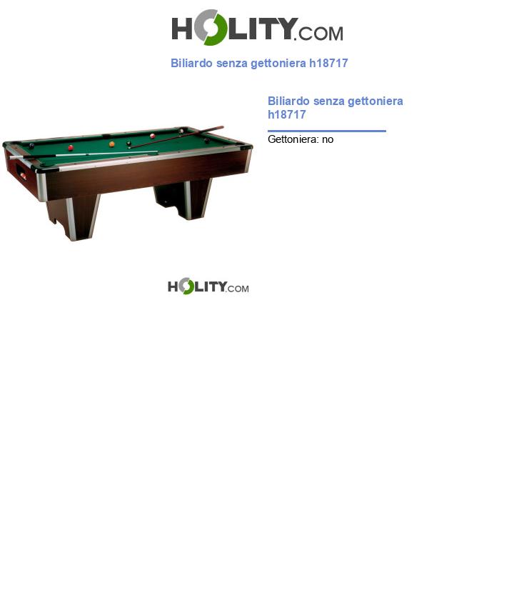 Biliardo senza gettoniere h18717