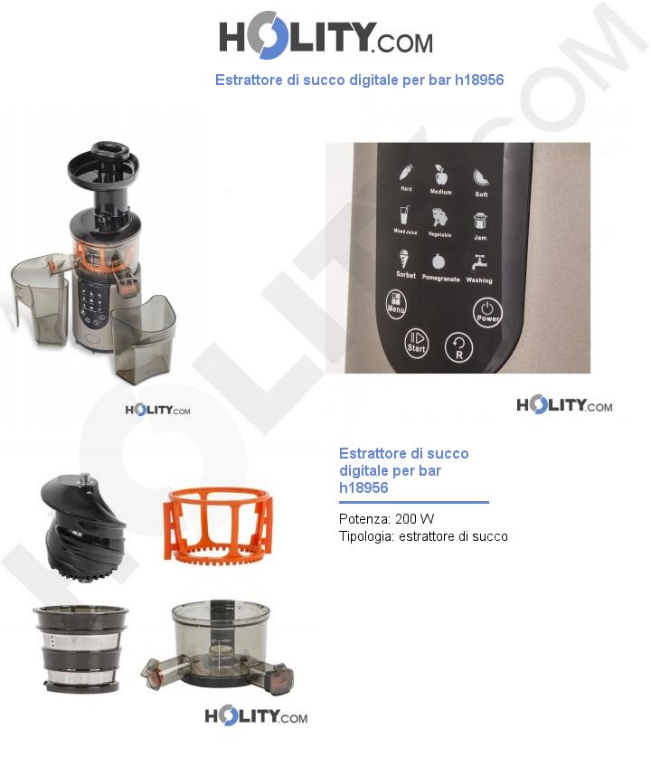 Estrattore di succo digitale per bar h18956