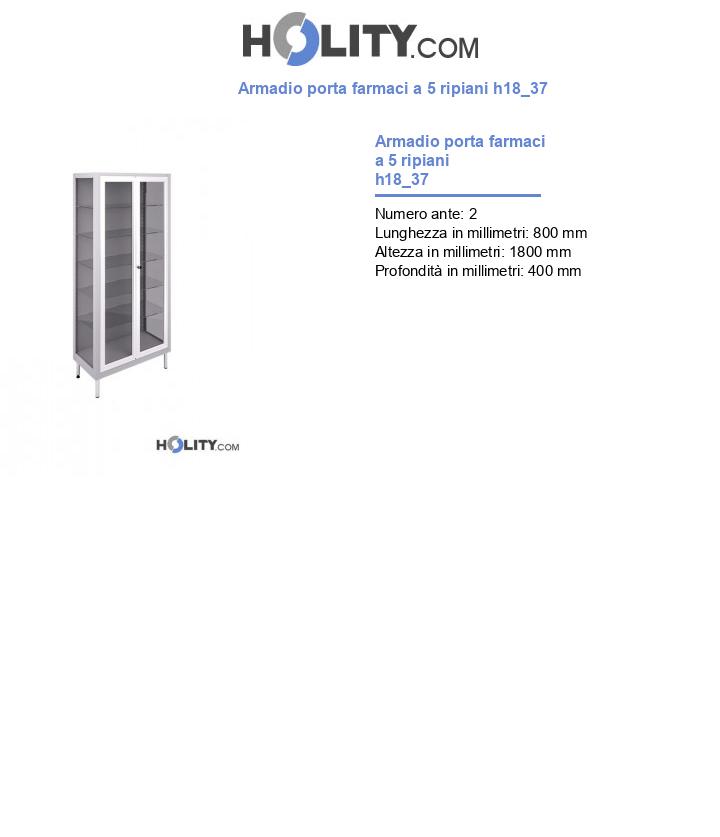 Armadio porta farmaci a 5 ripiani h18_37