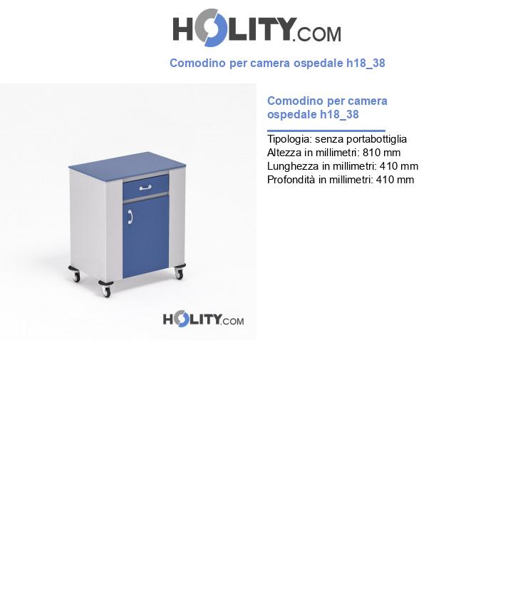 Comodino per camera ospedale h18_38