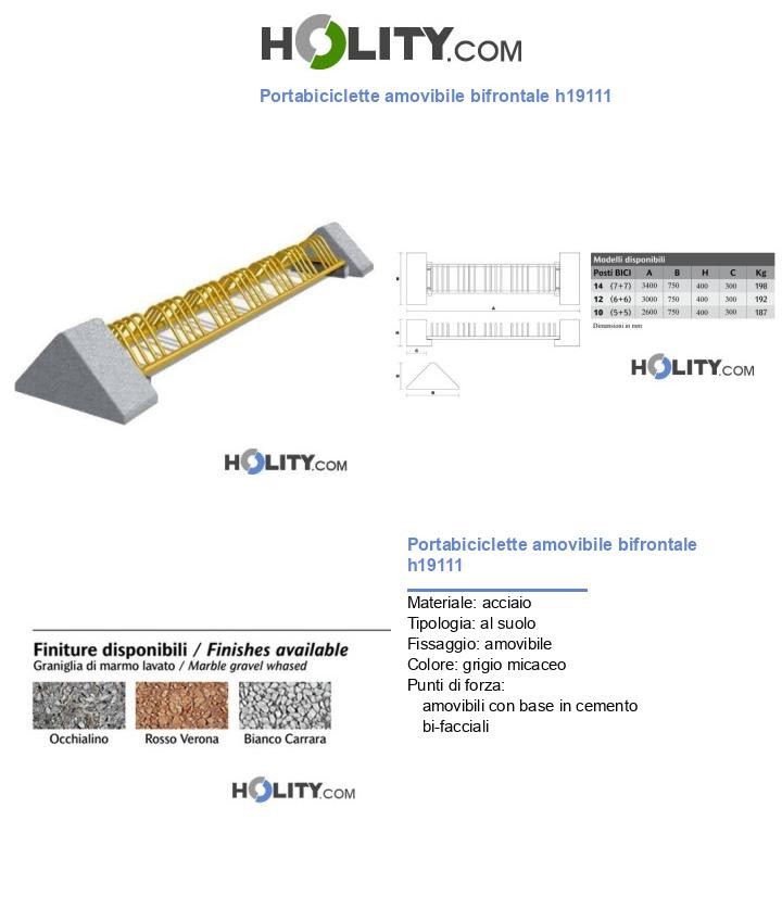 Portabiciclette amovibile bifrontale h19111