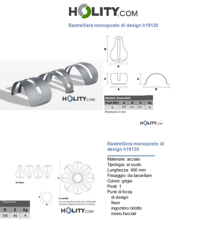 Rastrelliera monoposto di design h19120