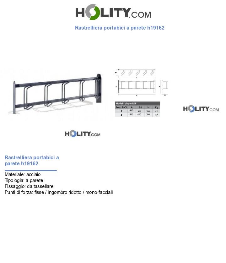 Rastrelliera portabici a parete h19162