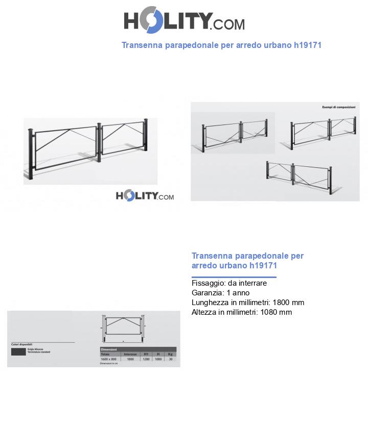 Transenna parapedonale per arredo urbano h19171