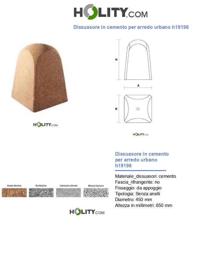 Dissuasore in cemento per arredo urbano h19198