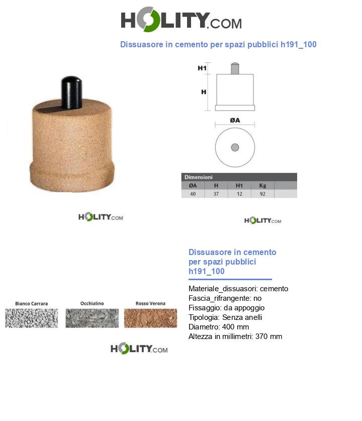 Dissuasore in cemento per spazi pubblici h191_100