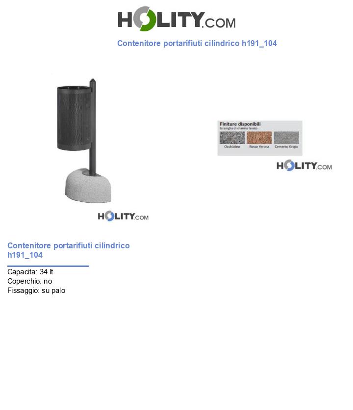 Contenitore portarifiuti cilindrico h191_104