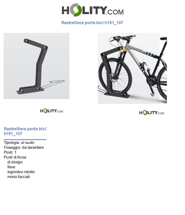 Rastrelliera porta bici h191_107
