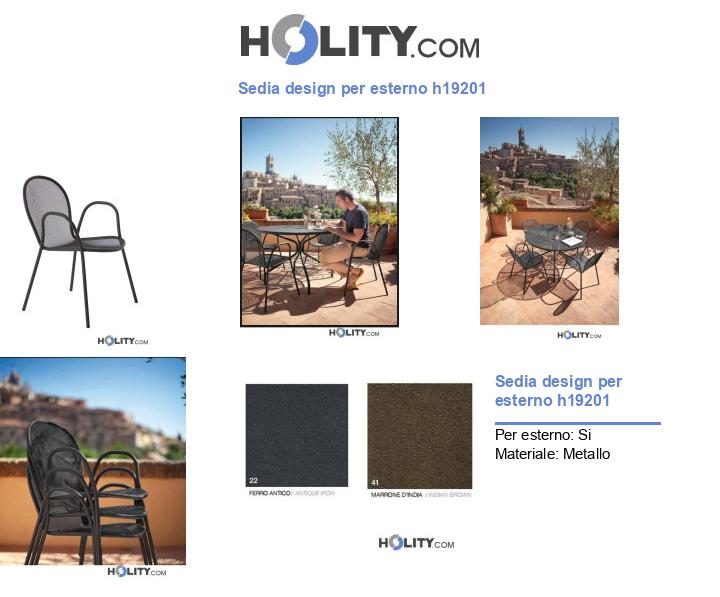 Sedia design per esterno h19201