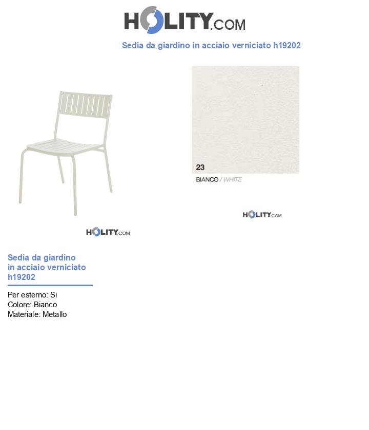 Sedia da giardino in acciaio verniciato h19202
