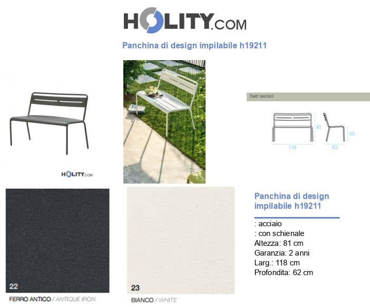 Panchina di design impilabile h19211