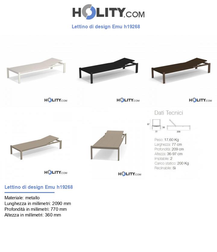 Lettino di design Emu h19268