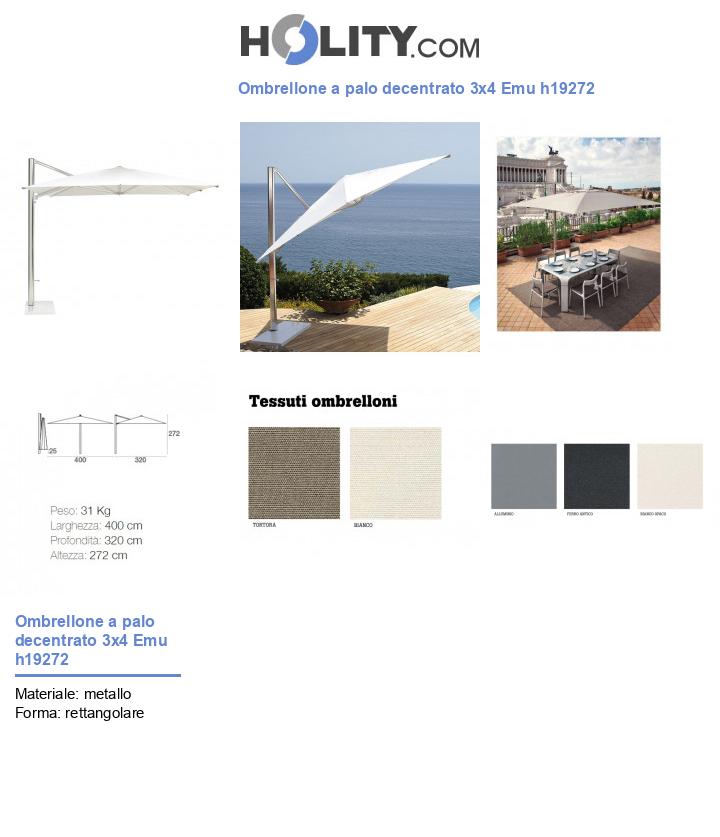 Ombrellone a palo decentrato 3x4 Emu h19272