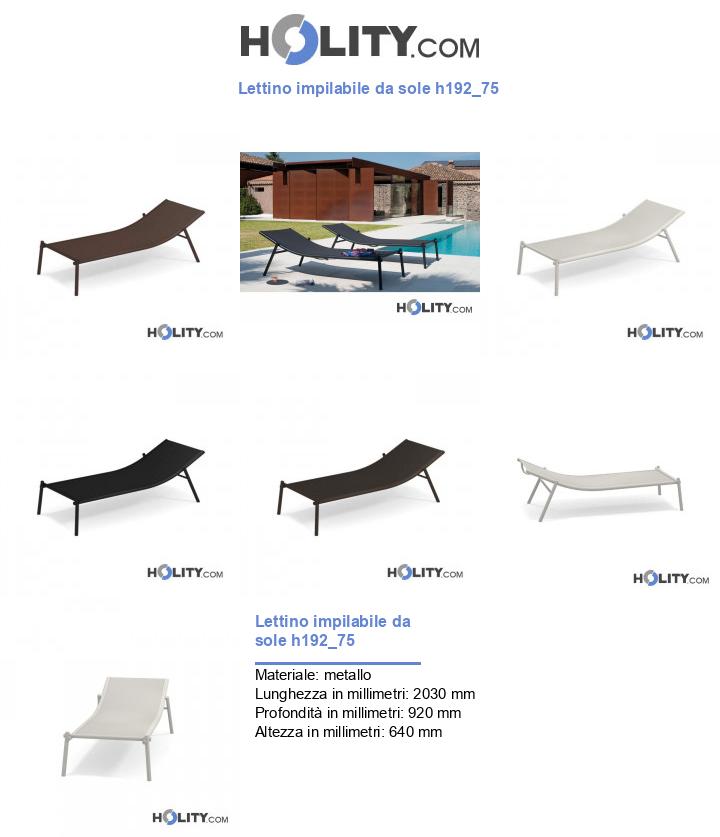 Lettino impilabile da sole h192_75