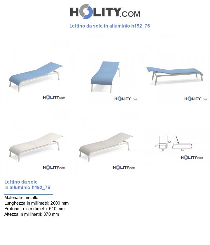 Lettino da sole in alluminio h192_76