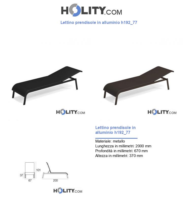 Lettino prendisole in alluminio h192_77