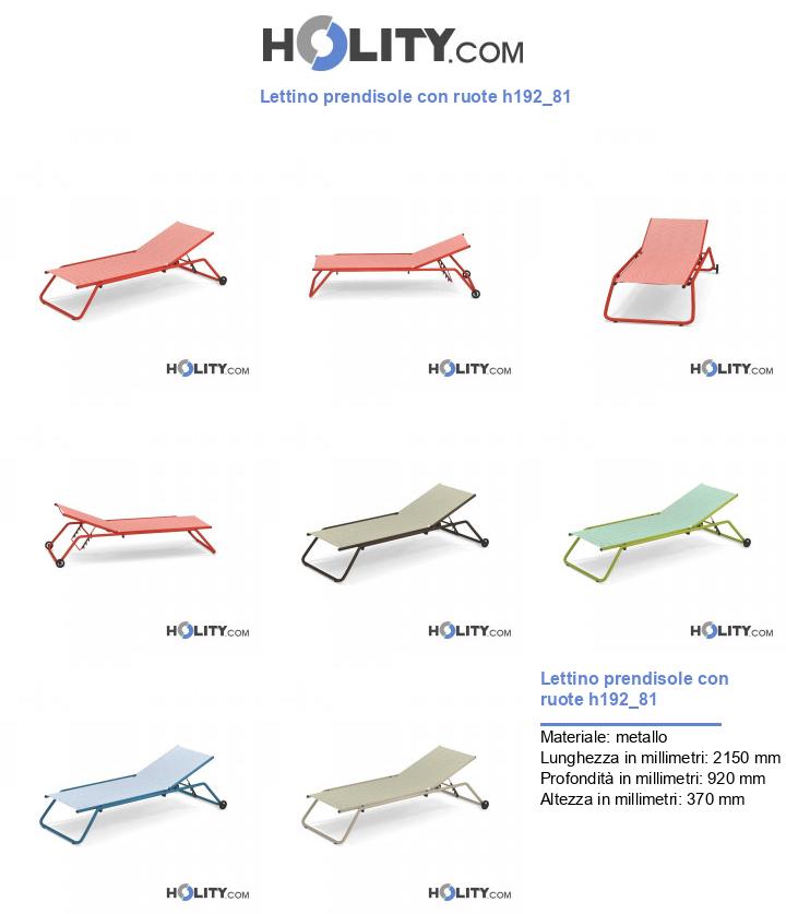 Lettino prendisole con ruote h192_81