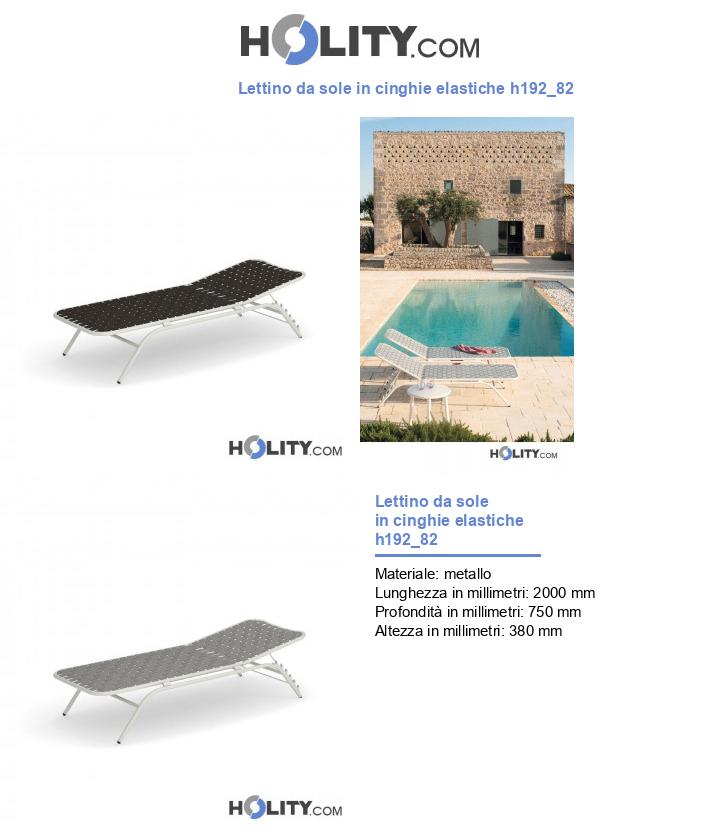 Lettino da sole in cinghie elastiche h192_82