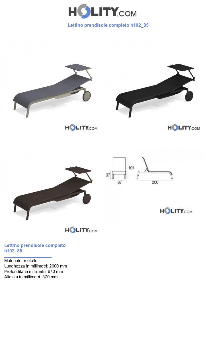 Lettino prendisole completo h192_85