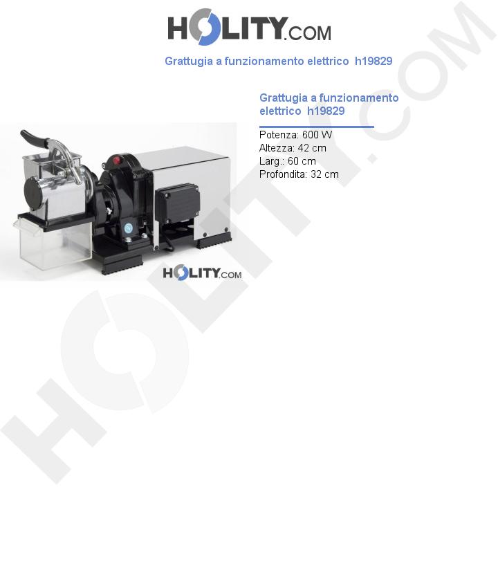 Grattugia a funzionamento elettrico h19829