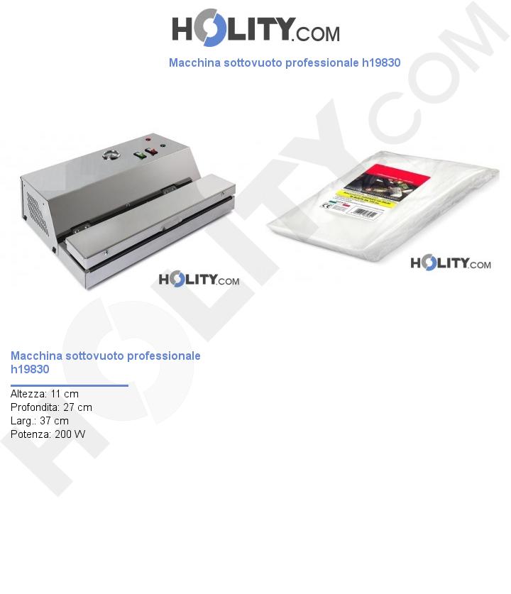 Macchina sottovuoto professionale h19830