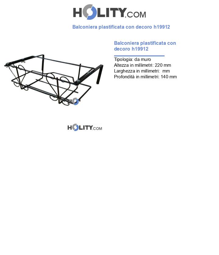 Confezione da 6 Balconiere plastificate con decoro h19912