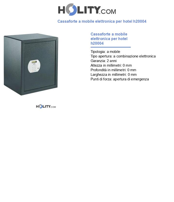 Cassaforte a mobile elettronica per hotel h20004