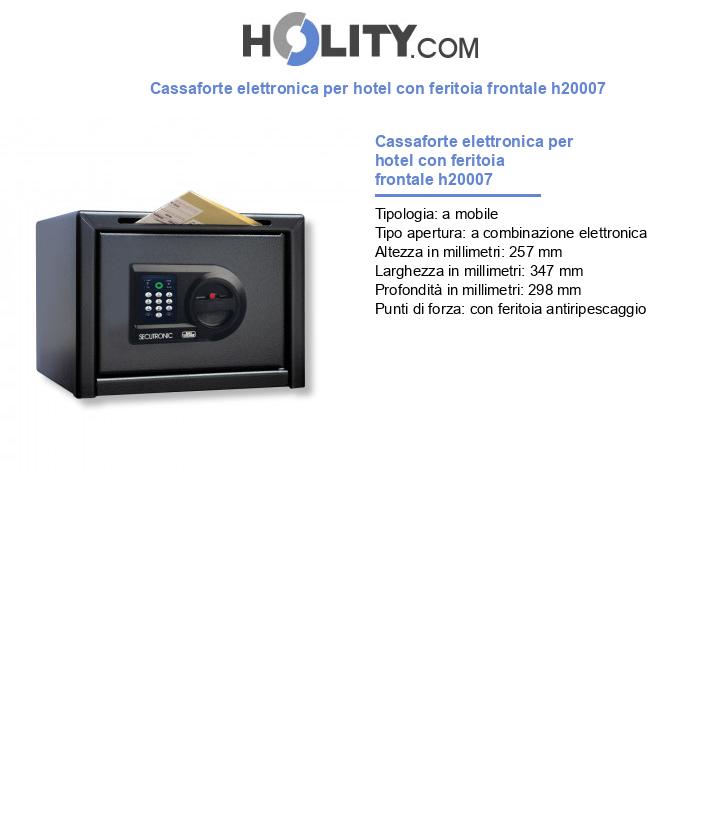 Cassaforte elettronica per hotel con feritoia frontale h20007