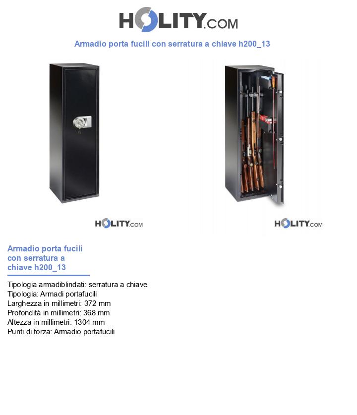 Armadio porta fucili con serratura a chiave h200_13