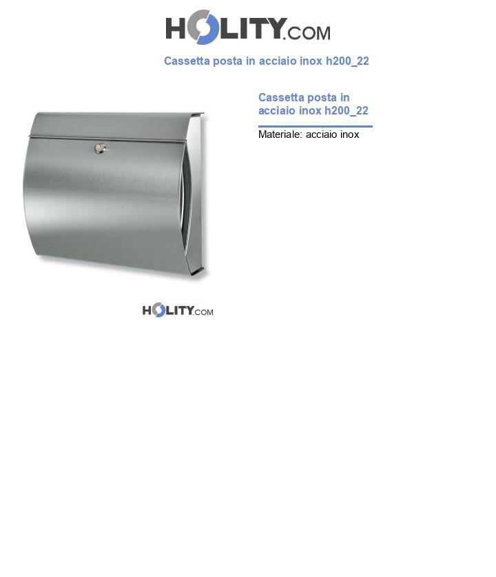 Cassetta posta in acciaio inox h200_22