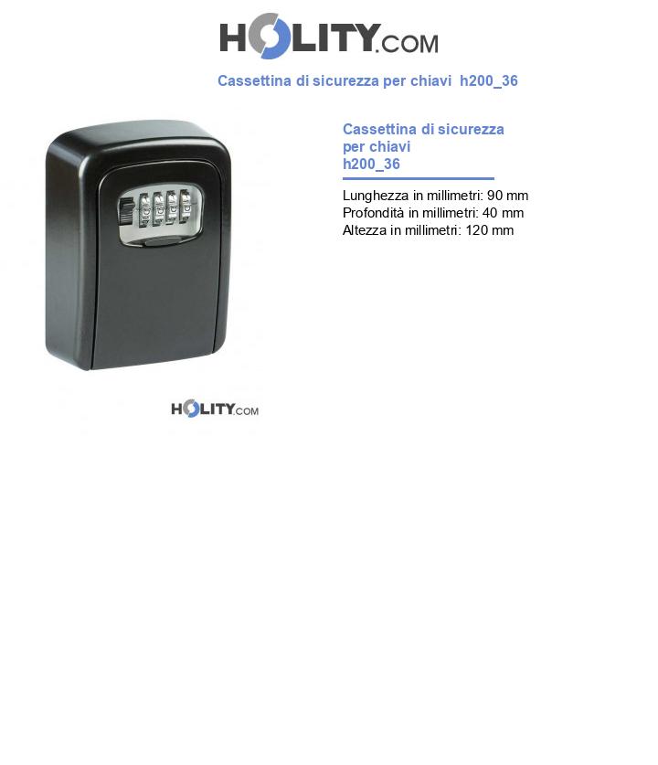 Cassettina di sicurezza per chiavi  h200_36