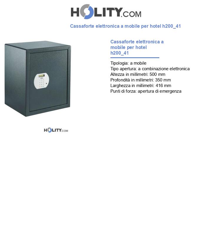 Cassaforte elettronica a mobile per hotel h200_41