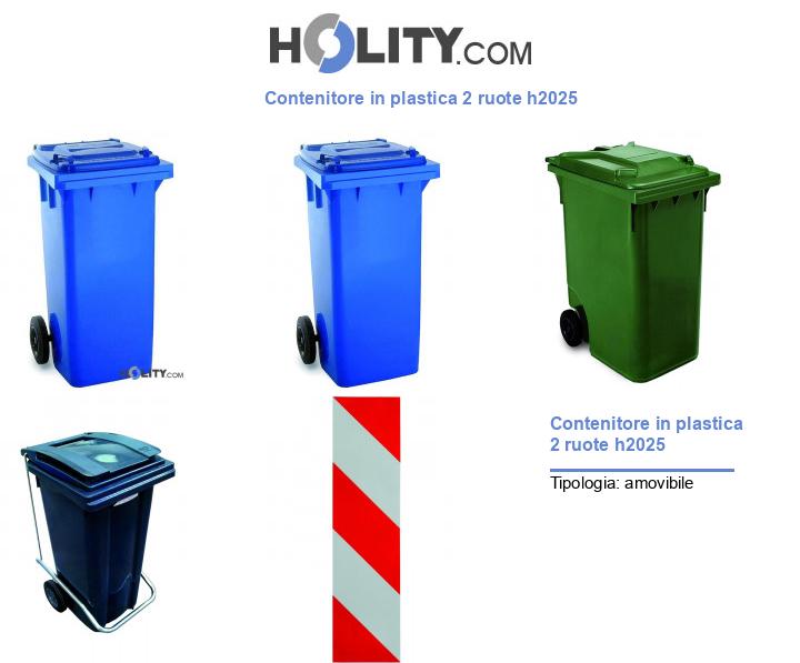 Contenitore in plastica 2 ruote h2025