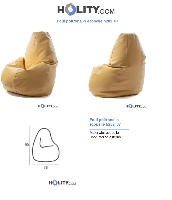 Pouf poltrona in ecopelle h202_07