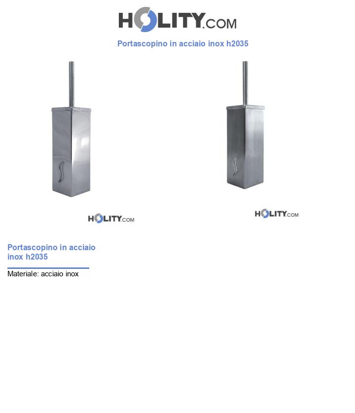 Portascopino in acciaio inox h2035