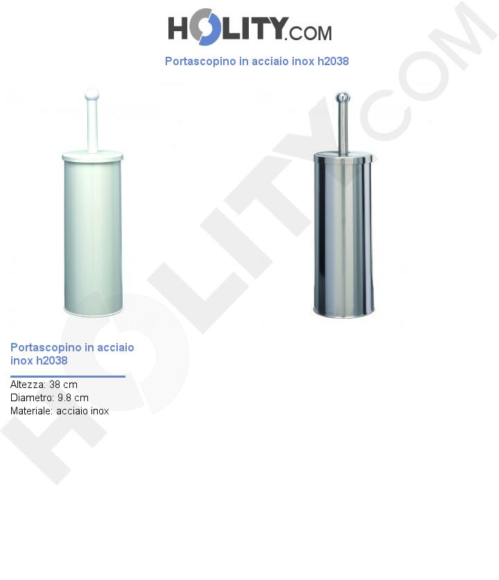 Portascopino in acciaio inox h2038