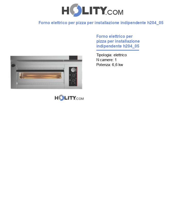 Forno elettrico per pizza per installazione indipendente h204_05