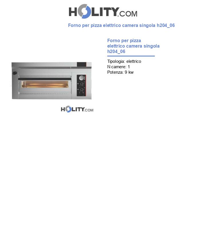 Forno per pizza elettrico camera singola h204_06
