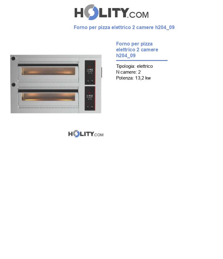 Forno per pizza elettrico 2 camere h204_09