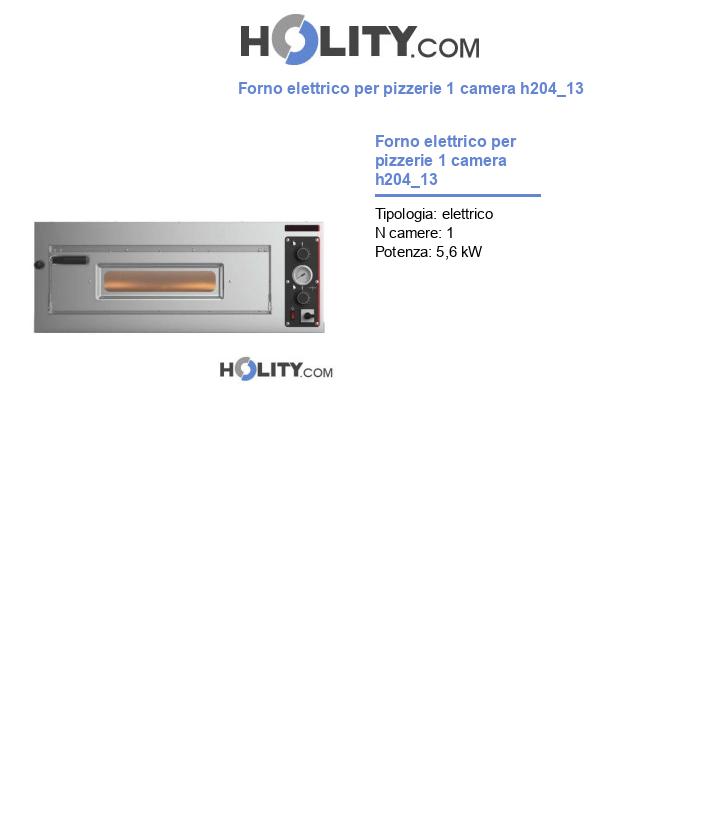Forno elettrico per pizzerie 1 camera h204_13