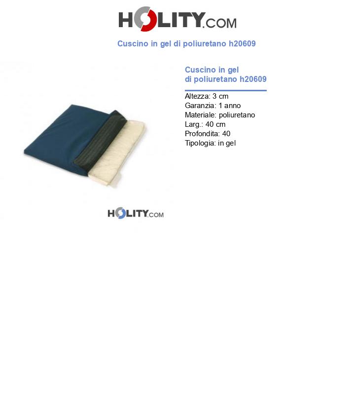 Cuscino in gel di poliuretano h20609