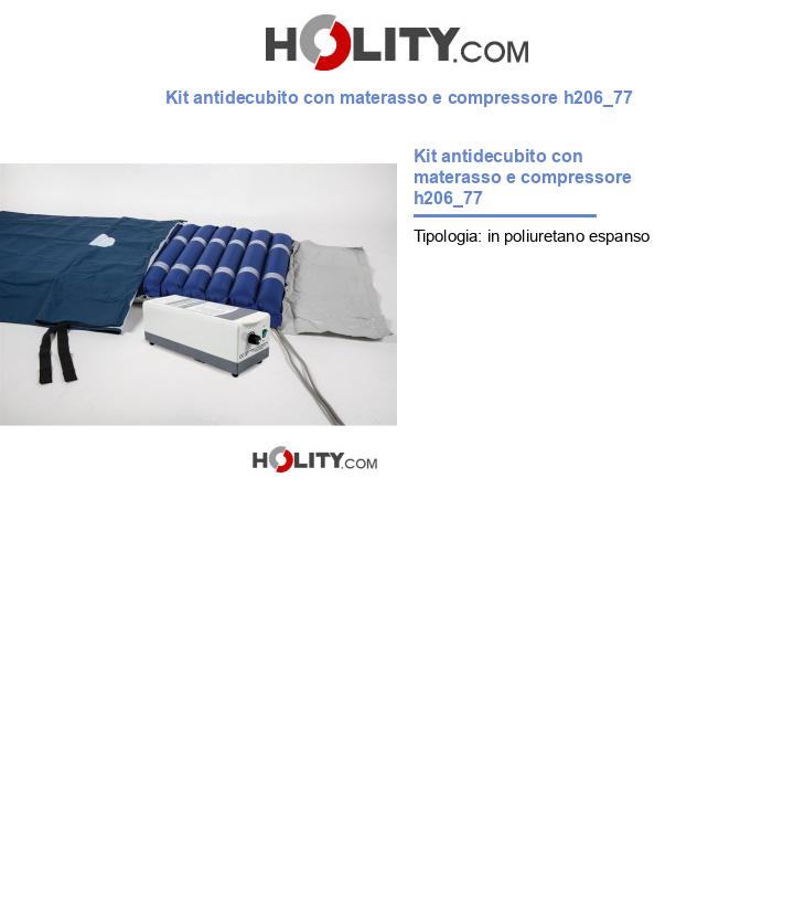 Kit antidecubito con materasso e compressore h206_77