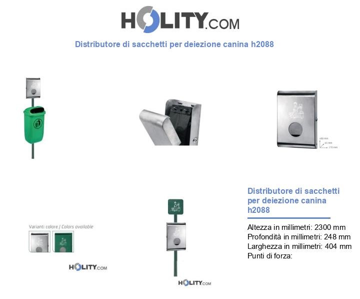 Distributore di sacchetti per deiezione canina h2088