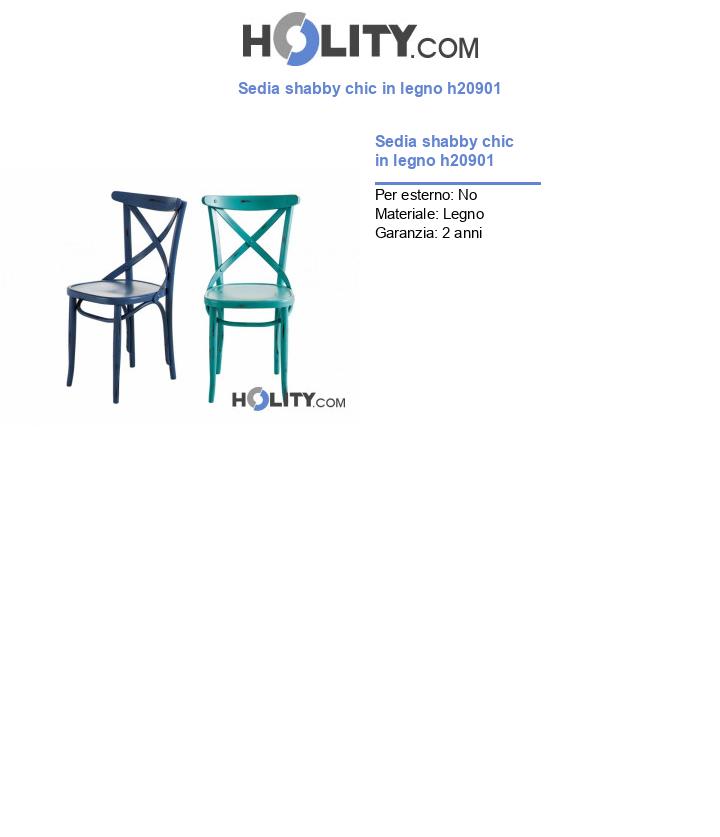 Sedia shabby chic in legno h20901