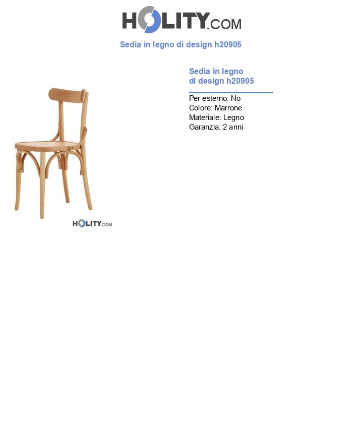 Sedia in legno di design h20905