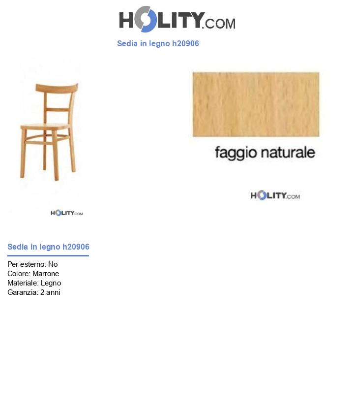 Sedia in legno h20906
