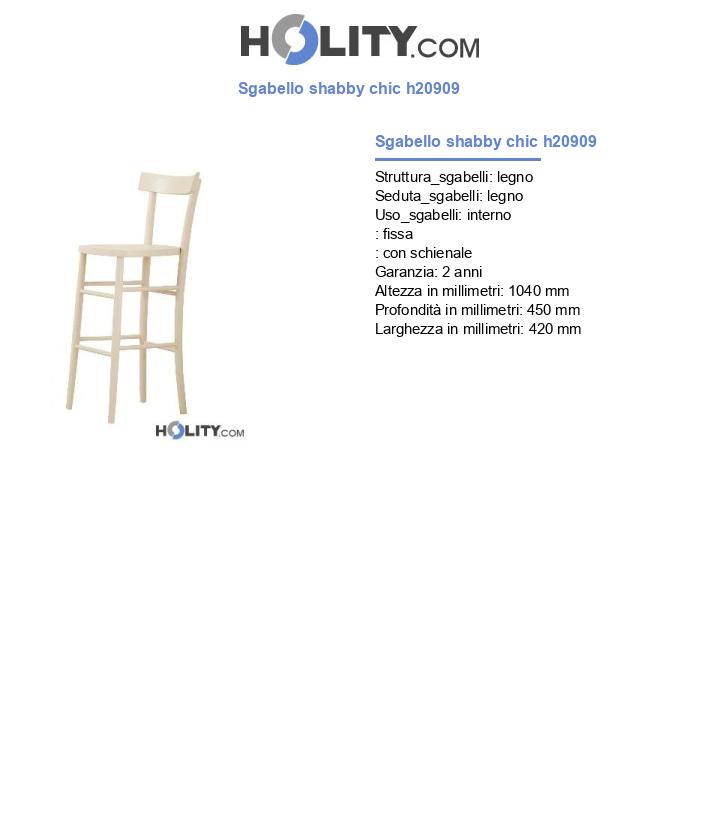 Sgabello shabby chic h20909
