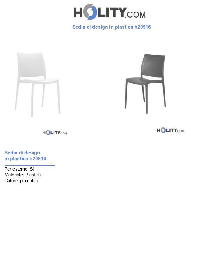 Sedia di design in plastica h20916
