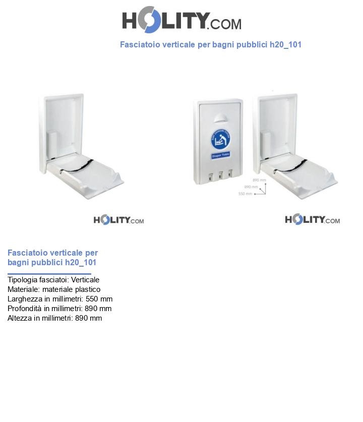 Fasciatoio verticale per bagni pubblici h20_101