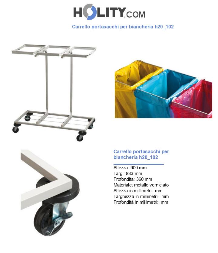Carrello portasacchi per biancheria h20_102